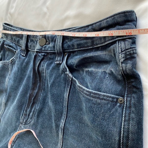 Massimo Dutti blue jeans seamed straight leg denim baggy 5040/711 EUR 42 USA 10 - Picture 11 of 16